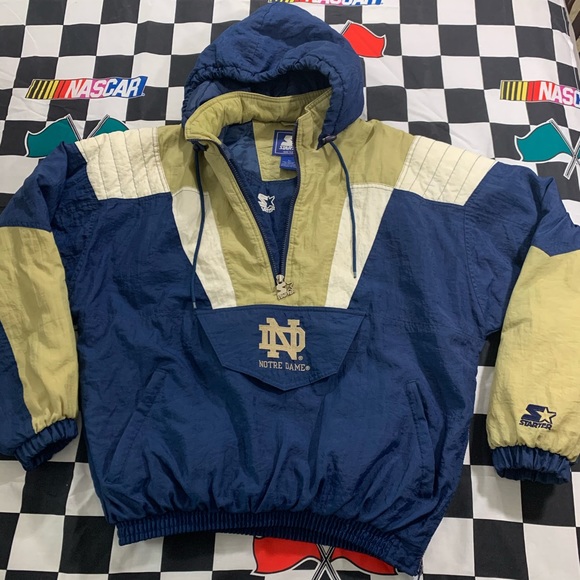 STARTER Other - Vintage Starter Notre Dame 1/2 Zip Coat Large